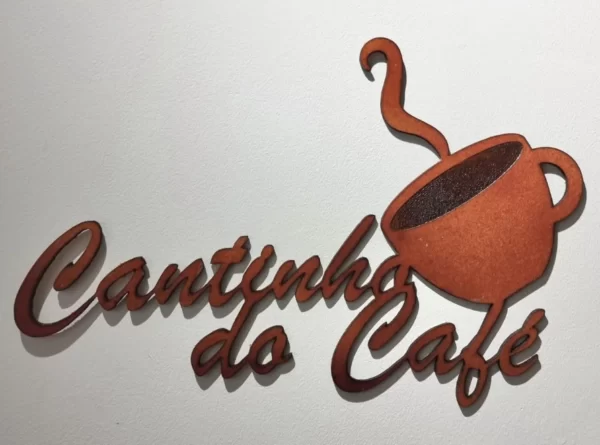 Placa decorativa Cantinho do café 3mm A