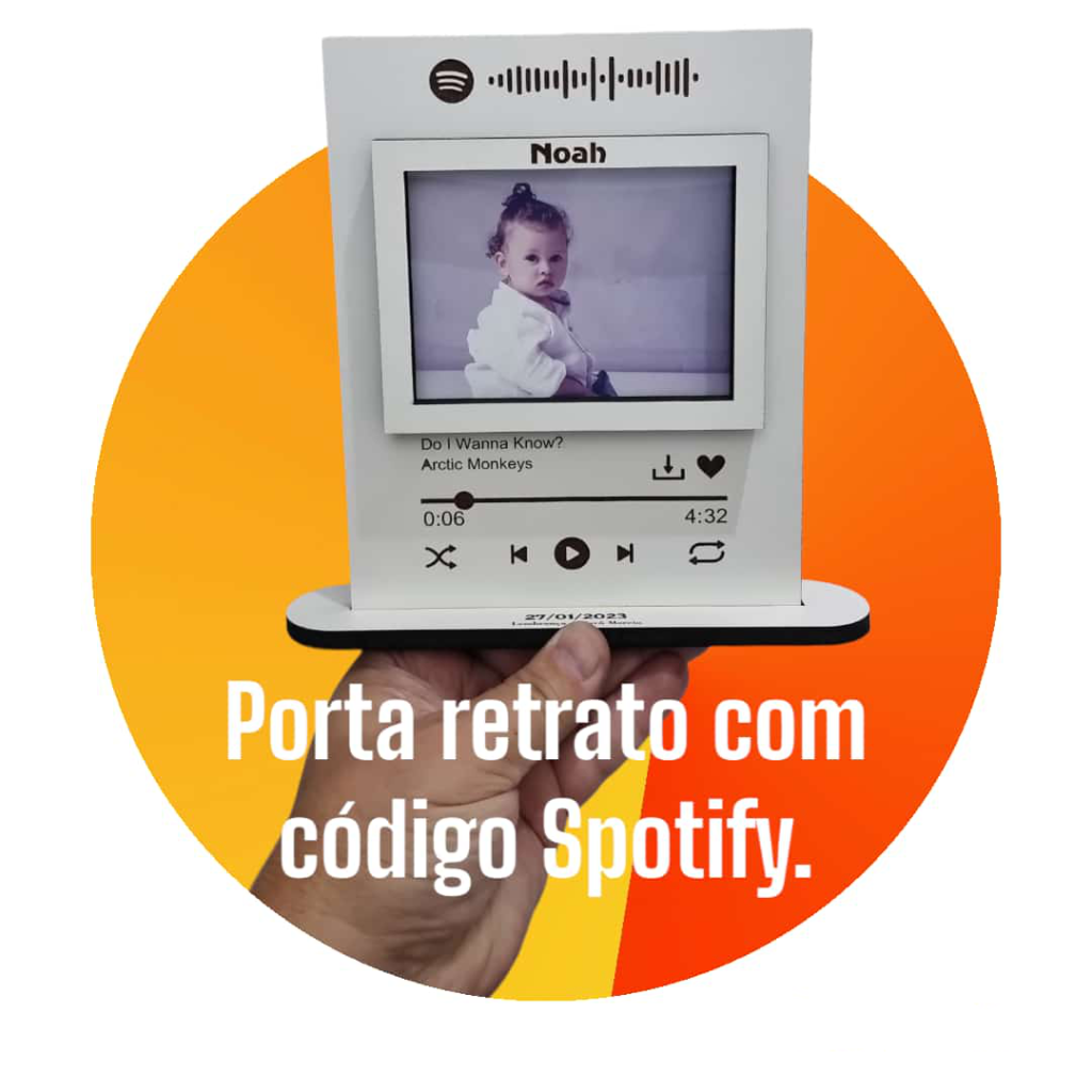 Porta retrato com código Spotify