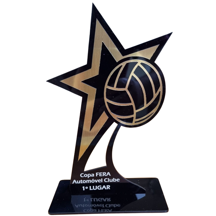 Troféu em Acrílico Personalizado 14cm x 22cm